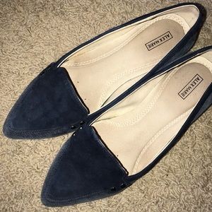 Alex Marie Blue Pointed Toe Flats
